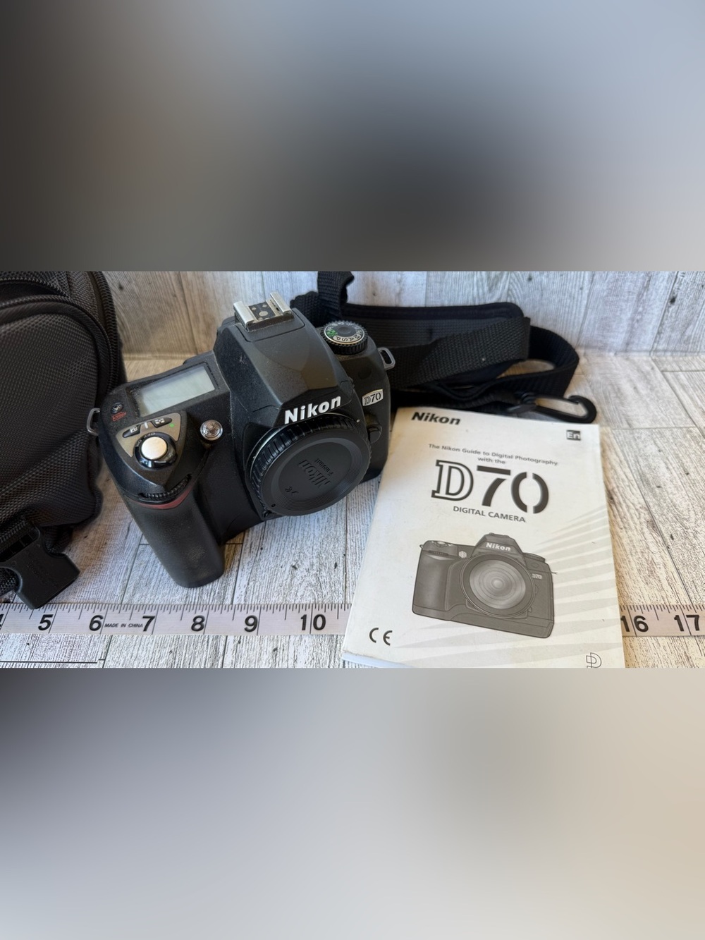 Nikon D70 Black DSLR Camera Body with Manual